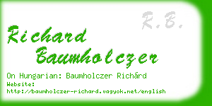 richard baumholczer business card